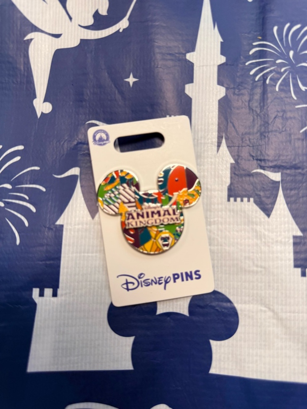 2026 Disney Animal Kingdom Mickey Head Enamel Pin - Multicolor NWT